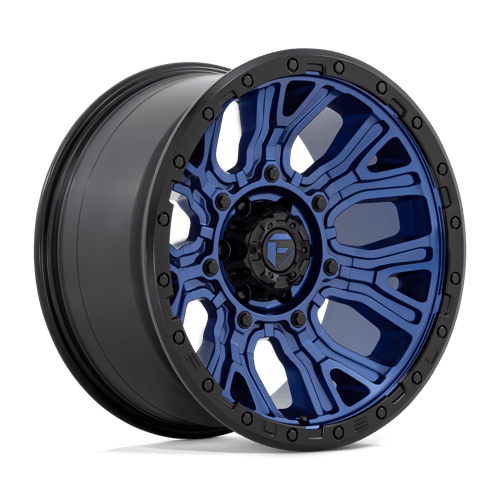 20x10 fuel off-road d827 traction dark blue w black ring wheel 6x5.5 bolt pattern 18mm offset