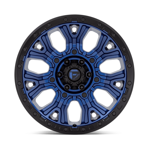 20x10 fuel off-road d827 traction dark blue w black ring wheel 6x5.5 bolt pattern 18mm offset