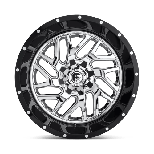 20x12 fuel off-road d211 triton chrome plated gloss black lip wheel 6x5.5 bolt pattern 44mm offset