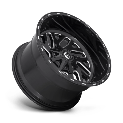 22x9 5 fuel off-road d581 triton gloss black milled wheel 6x5.5 bolt pattern 19mm offset