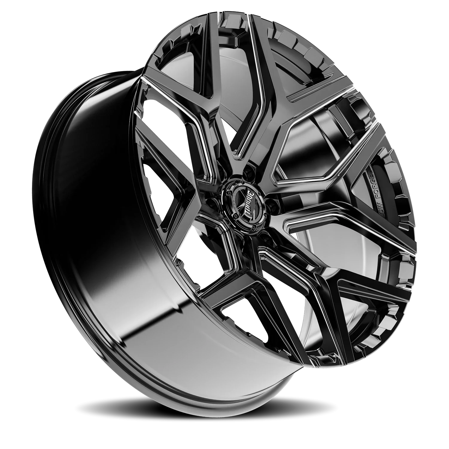 22x9 torque wheels strike tw417r hybrid forged gloss black premium milled wheel 6x5 5 bolt pattern 35 offset