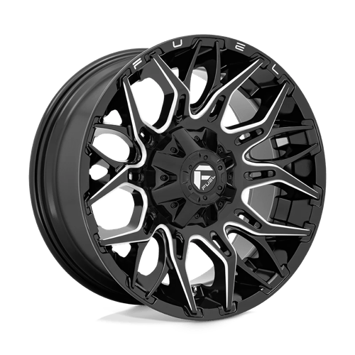 22x10 fuel off-road d769 twitch glossy black milled wheel 6x5.5 bolt pattern 18mm offset