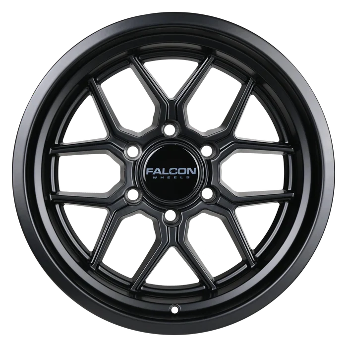 17x9 Falcon Wheels TX1 Apollo Matte Black Wheel 6x5.5 Bolt Pattern -25mm Offset