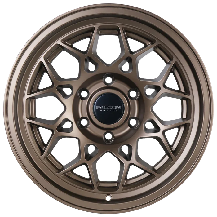 17x9 Falcon Wheels TX3 Evo Full Matte Bronze Wheel 6x5.5 Bolt Pattern 0mm Offset