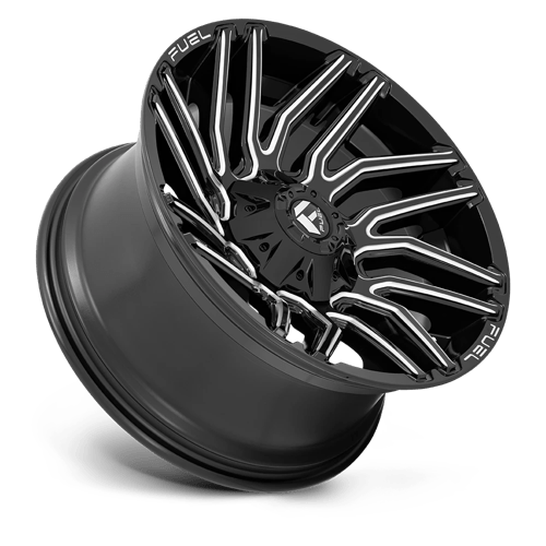 20x10 fuel off-road d773 typhoon gloss black milled wheel 6x5.5 bolt pattern 18mm offset