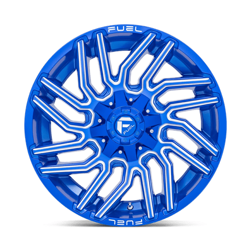 20x10 fuel off-road d774 typhoon anodized blue milled wheel 6x5.5 bolt pattern 18mm offset