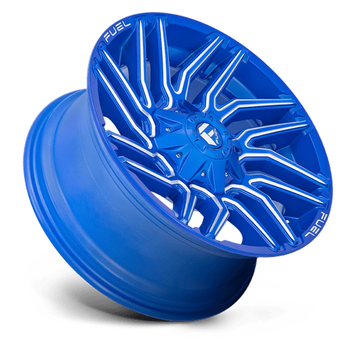 20x9 fuel off-road d774 typhoon anodized blue milled wheel 6x5.5 bolt pattern 1mm offset