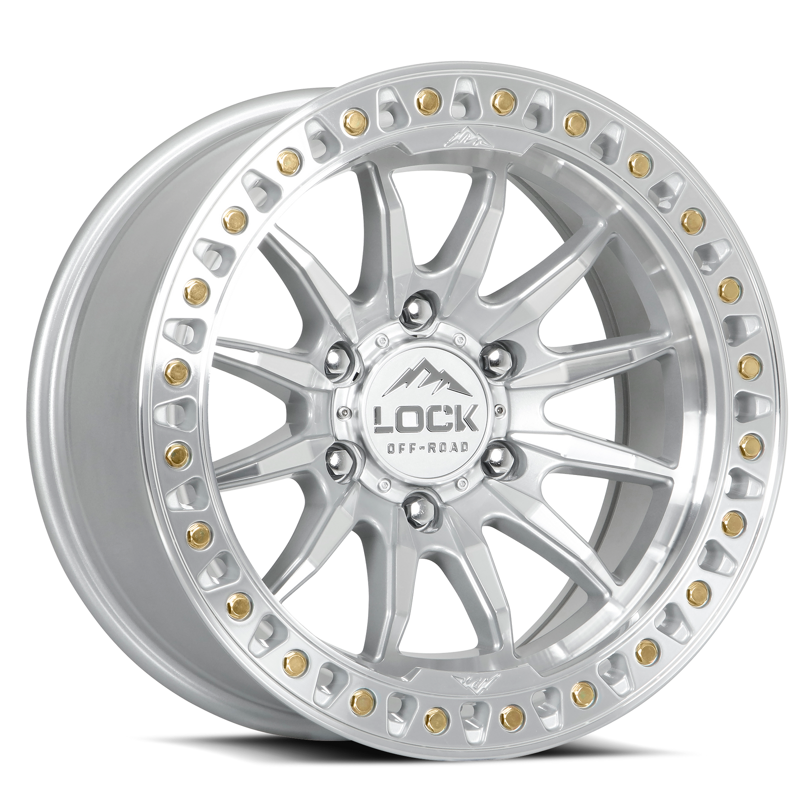 17x8 5 lock off-road trail machined clear coat wheel 6x5.5 bolt pattern 25mm offset