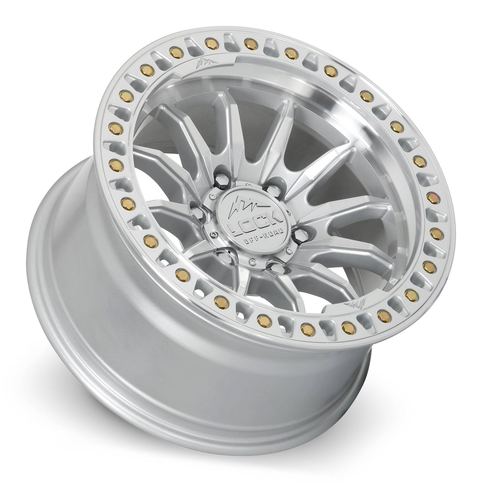 17x9 lock off-road trail machined clear coat wheel 6x5.5 bolt pattern 1mm offset