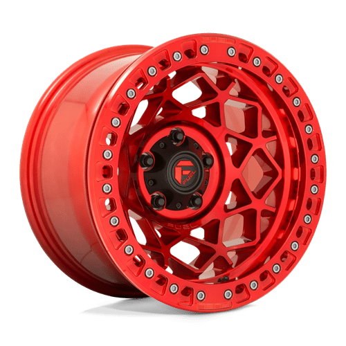 17x9 fuel off-road d121 unit candy red beadlock wheel 6x5.5 bolt pattern 15mm offset