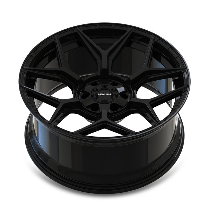 20x9 Mayhem Vanquish Gloss Black Wheel 6x5.5 Bolt Pattern 0mm Offset