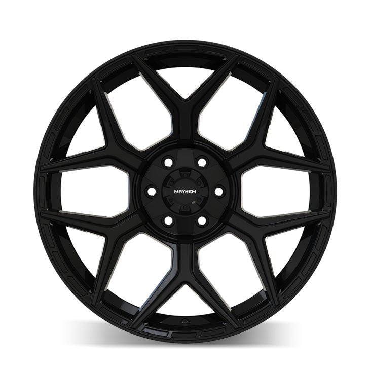 20x9 Mayhem Vanquish Gloss Black Wheel 6x5.5 Bolt Pattern 0mm Offset