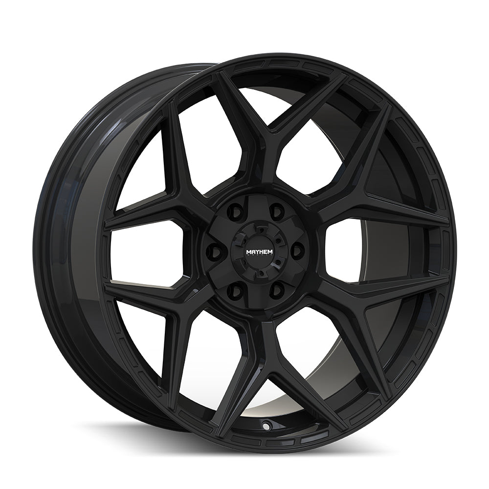 20x9 Mayhem Vanquish Gloss Black Wheel 6x5.5 Bolt Pattern 0mm Offset