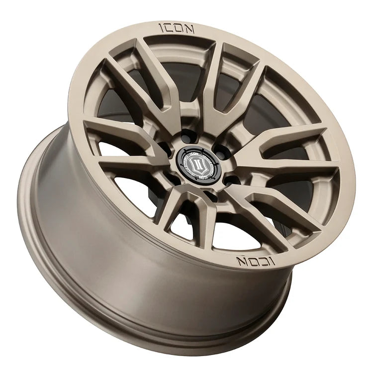 17x8.5 Icon Alloys Vector 6 Bronze Wheel 6x5.5 Bolt Pattern 25mm Offset