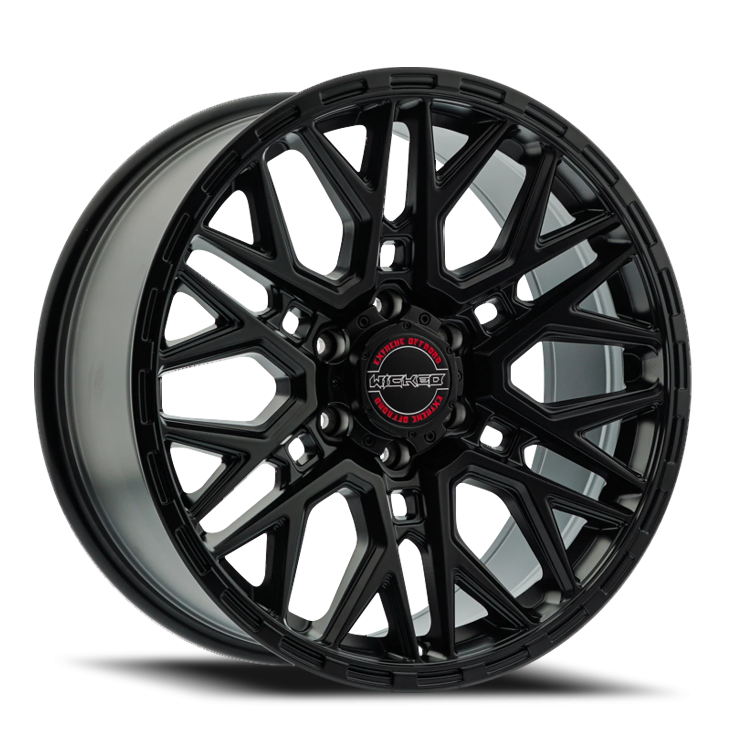 20x9 Wicked Off-Road W940 Satin Black Wheel 6x5.5 Bolt Pattern 15mm Offset