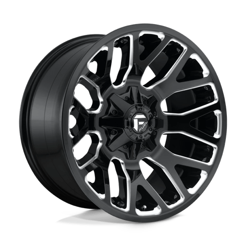 20x9 fuel off-road d623 warrior gloss black milled wheel 6x5.5 bolt pattern 20mm offset