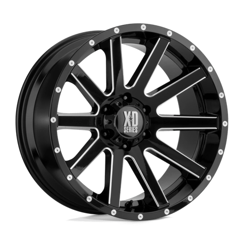 20x10 xd wheels xd818 heist satin black milled wheel 6x5.5 bolt pattern 24mm offset