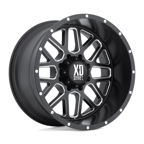 22x12 xd wheels xd820 grenade satin black milled wheel 6x5.5 bolt pattern 44mm offset