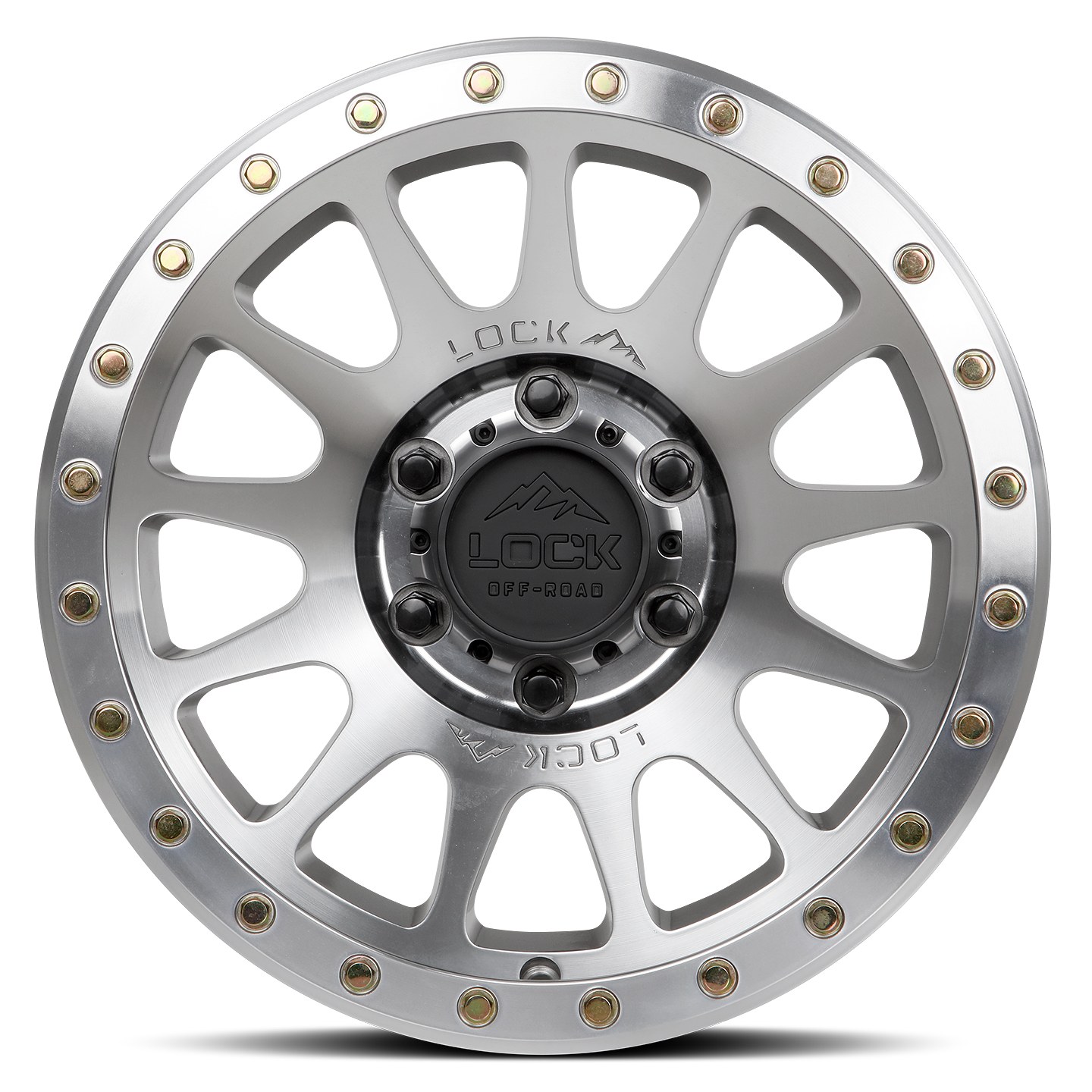 17x9 lock off-road yosemite machined clear coat wheel 6x5.5 bolt pattern 0mm offset