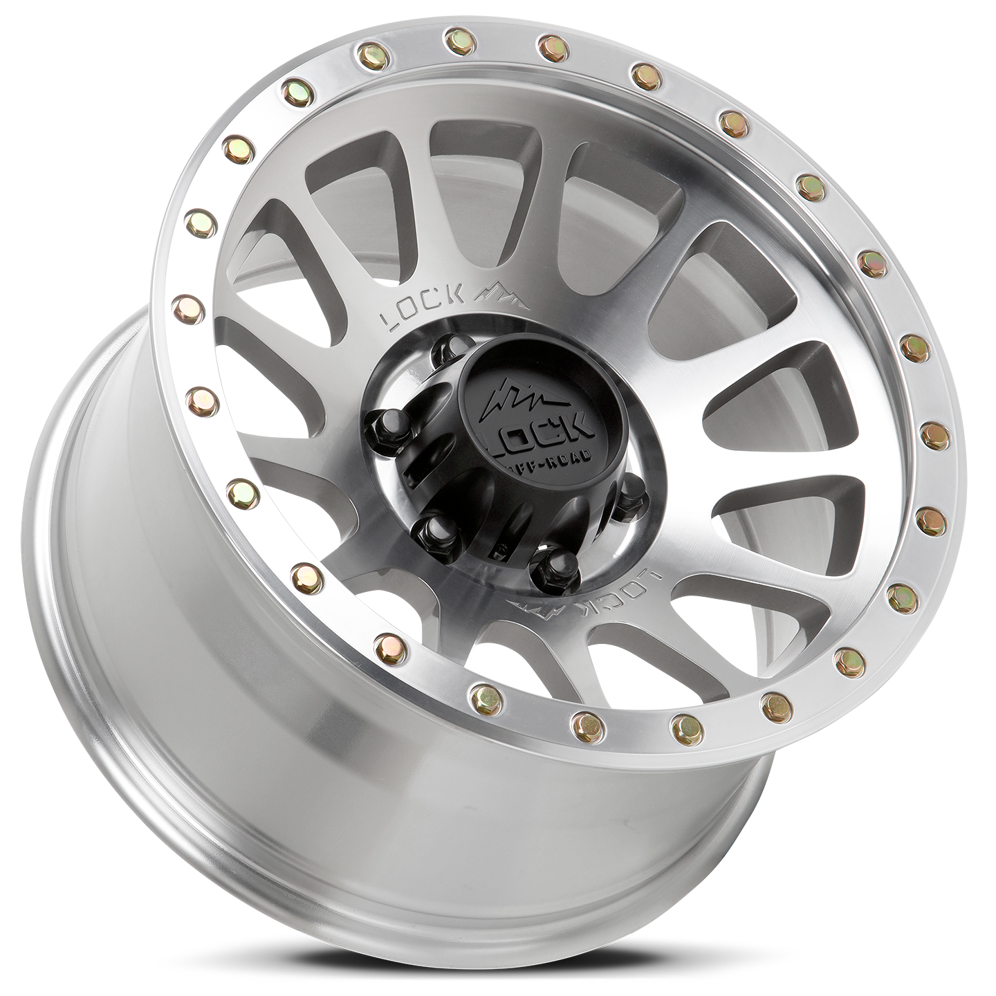17x9 lock off-road yosemite machined clear coat wheel 6x5.5 bolt pattern 0mm offset