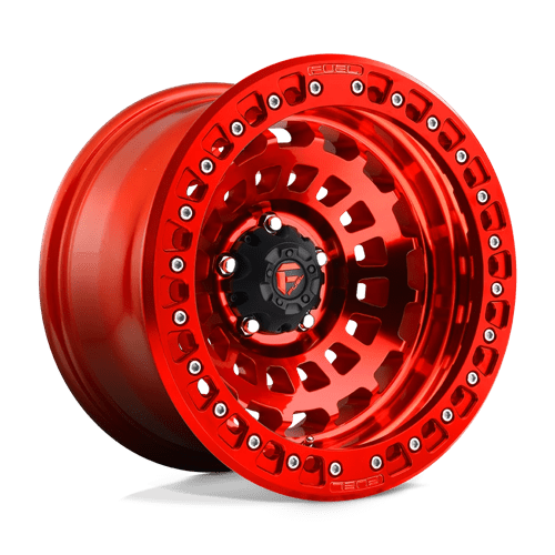17x9 fuel off-road d100 zephyr candy red beadlock wheel 6x5.5 bolt pattern 15mm offset