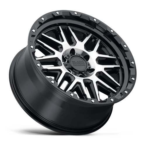 20x9 black rhino hard alloys ala alamo gloss black w mach face wheel 6x5.5 bolt pattern 12mm offset