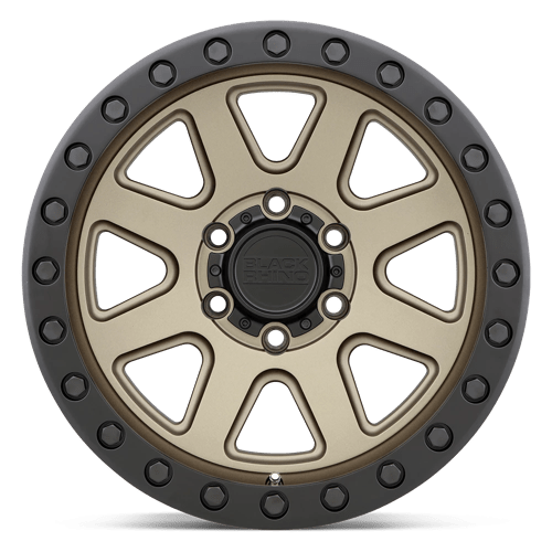 18x9 black rhino hard alloys bkr baker matte bronze w black ring wheel 6x5.5 bolt pattern 12mm offset