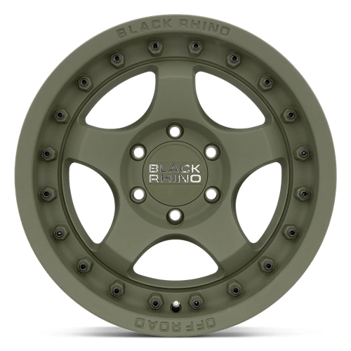 18x9 black rhino hard alloys btm bantam olive drab green wheel 6x5.5 bolt pattern 12mm offset