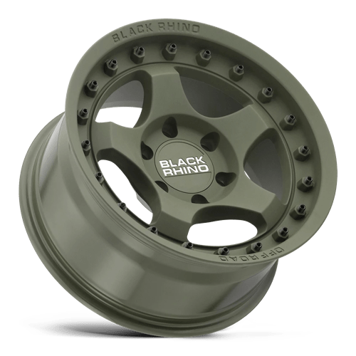 18x9 black rhino hard alloys btm bantam olive drab green wheel 6x5.5 bolt pattern 12mm offset