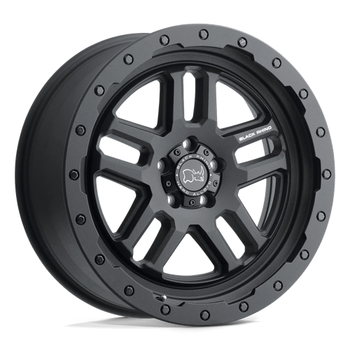 20x9 5 black rhino hard alloys btw barstow textured matte black wheel 6x5.5 bolt pattern 0mm offset