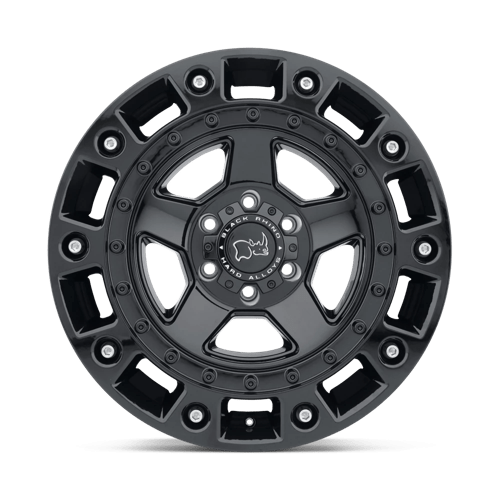 20x9 5 black rhino hard alloys cnc cinco gloss black w stainless bolt wheel 6x5.5 bolt pattern 12mm offset