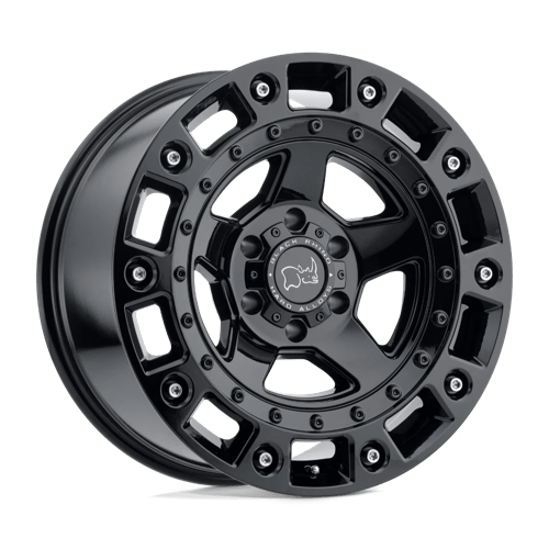20x9 5 black rhino hard alloys cnc cinco gloss black w stainless bolt wheel 6x5.5 bolt pattern 12mm offset