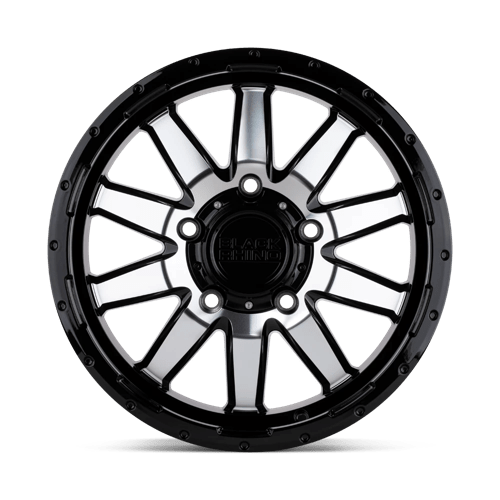 18x8 black rhino hard alloys ecn excursion gloss black w mirror face wheel 6x5.5 bolt pattern 35mm offset