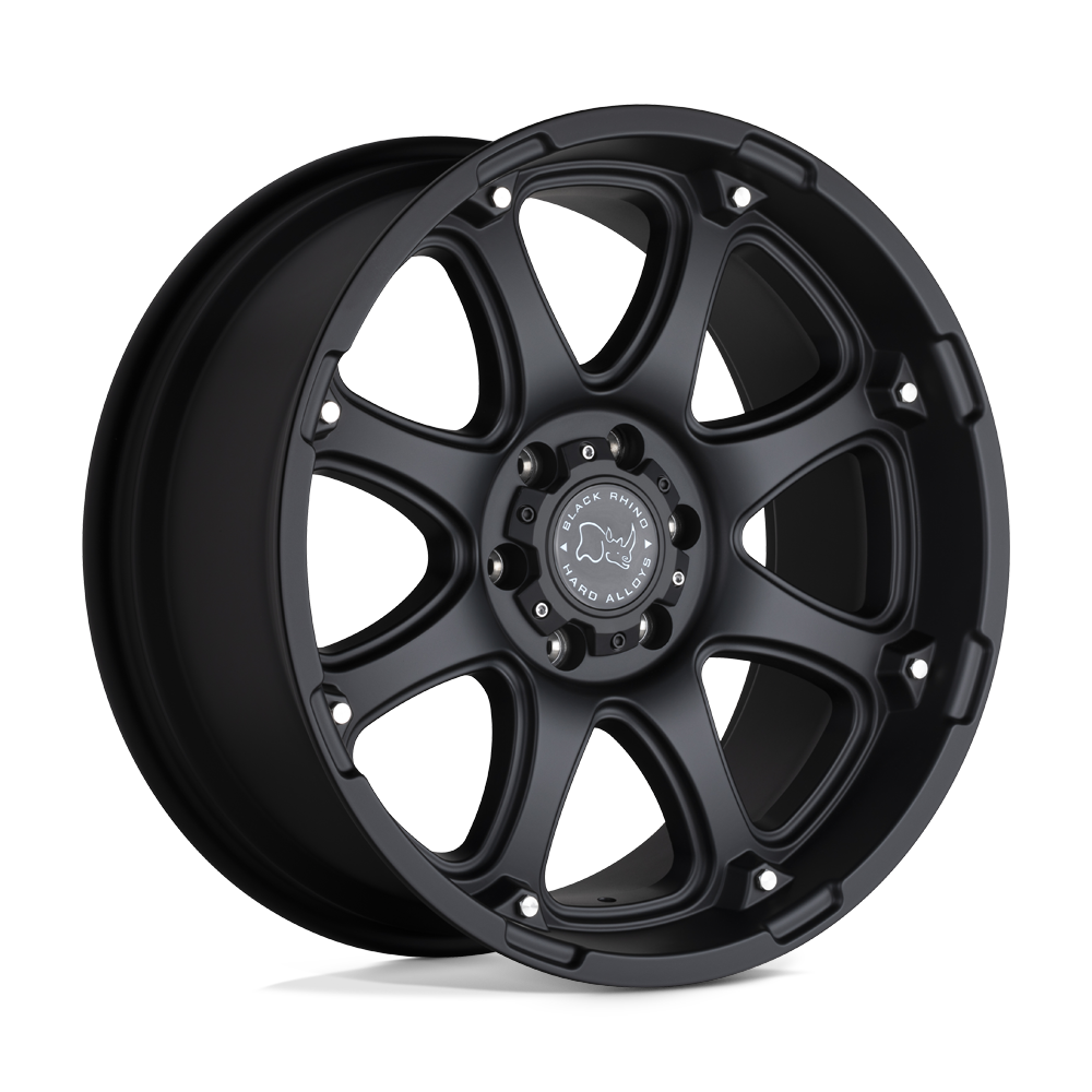 17x9 Black Rhino GLA Glamis Black Wheel 6x5.5 Bolt Pattern -12 Offset