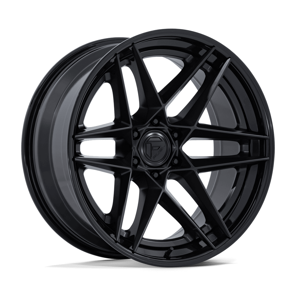 20x9 fuel off-road fc408 flight matte black w gloss black lip wheel 6x5.5 bolt pattern 1mm offset
