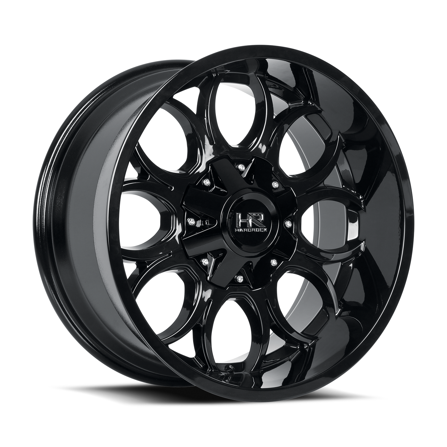 22x10 Hardrock Offroad H713 Horseshoe Gloss Black Wheel 6x5.5 Bolt Pattern -25mm Offset