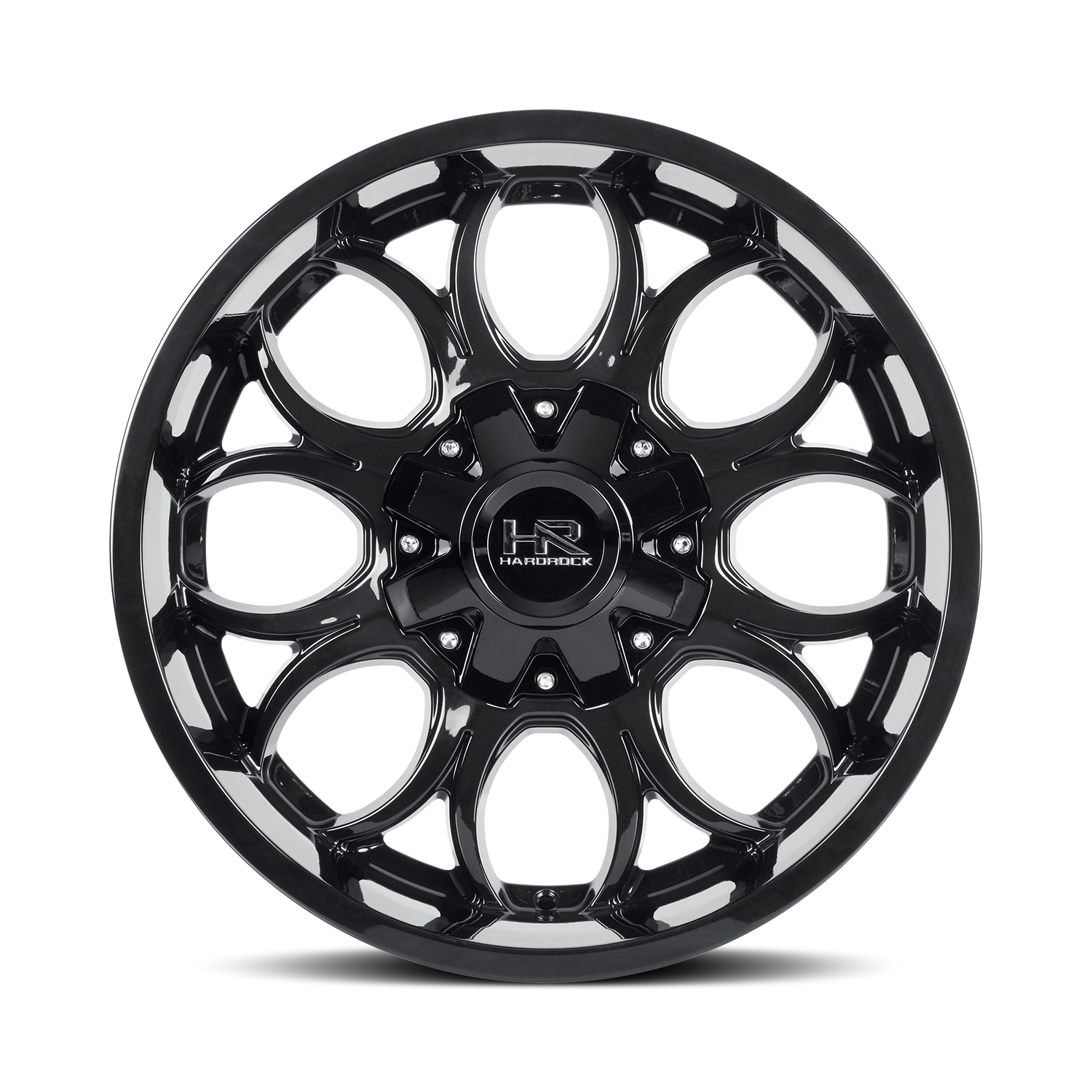 20x10 Hardrock Offroad H713 Horseshoe Gloss Black Wheel 6x5.5 Bolt Pattern -19mm Offset