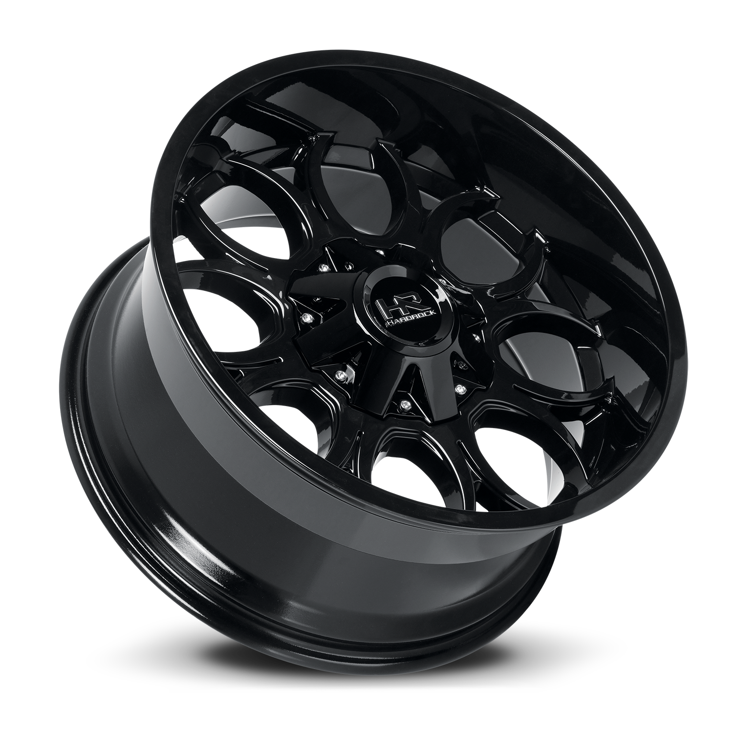 20x9 Hardrock Offroad H713 Horseshoe Gloss Black Wheel 6x5.5 Bolt Pattern 0mm Offset