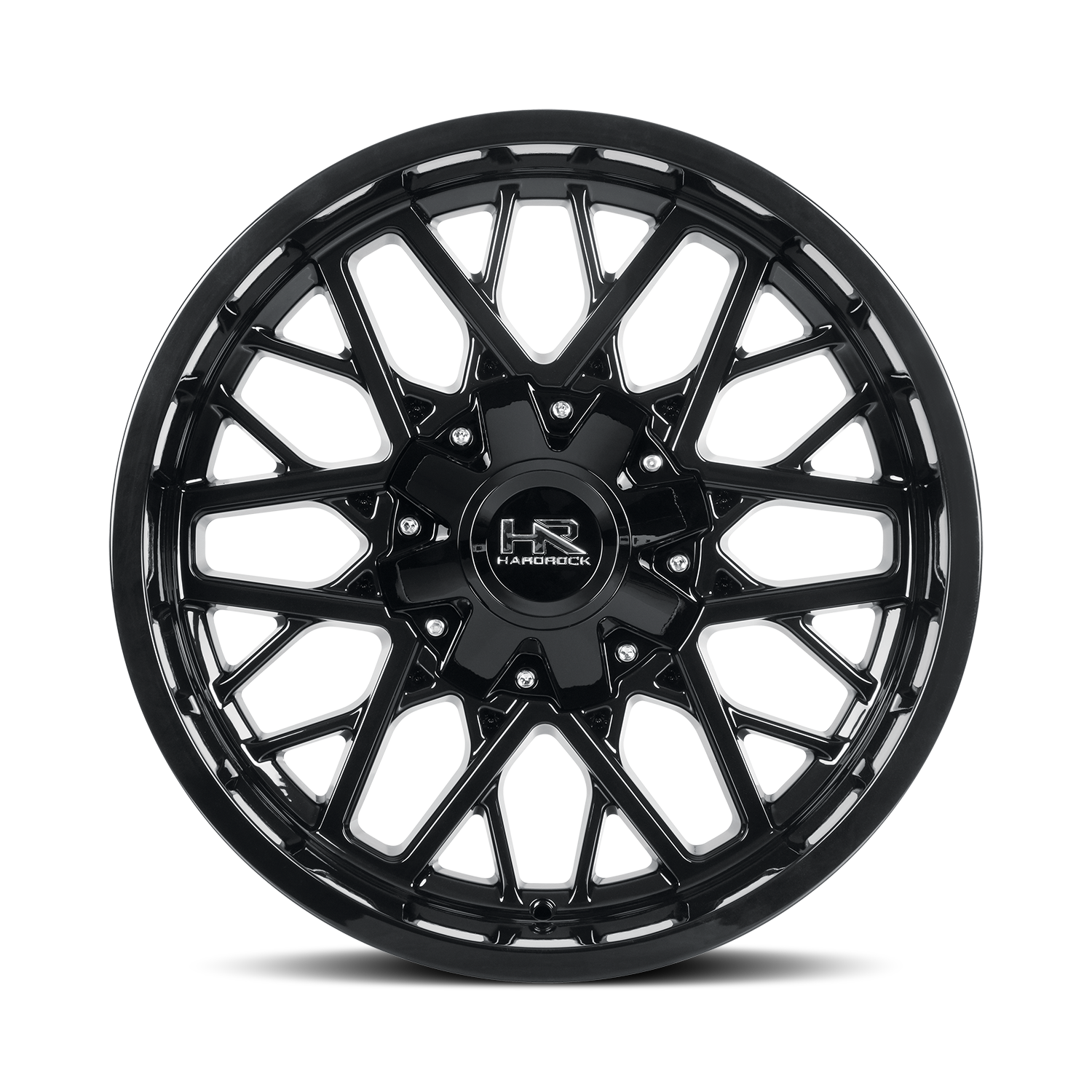 20x9 Hardrock Offroad H714 Bomber Gloss Black Wheel 6x5.5 Bolt Pattern 20mm Offset