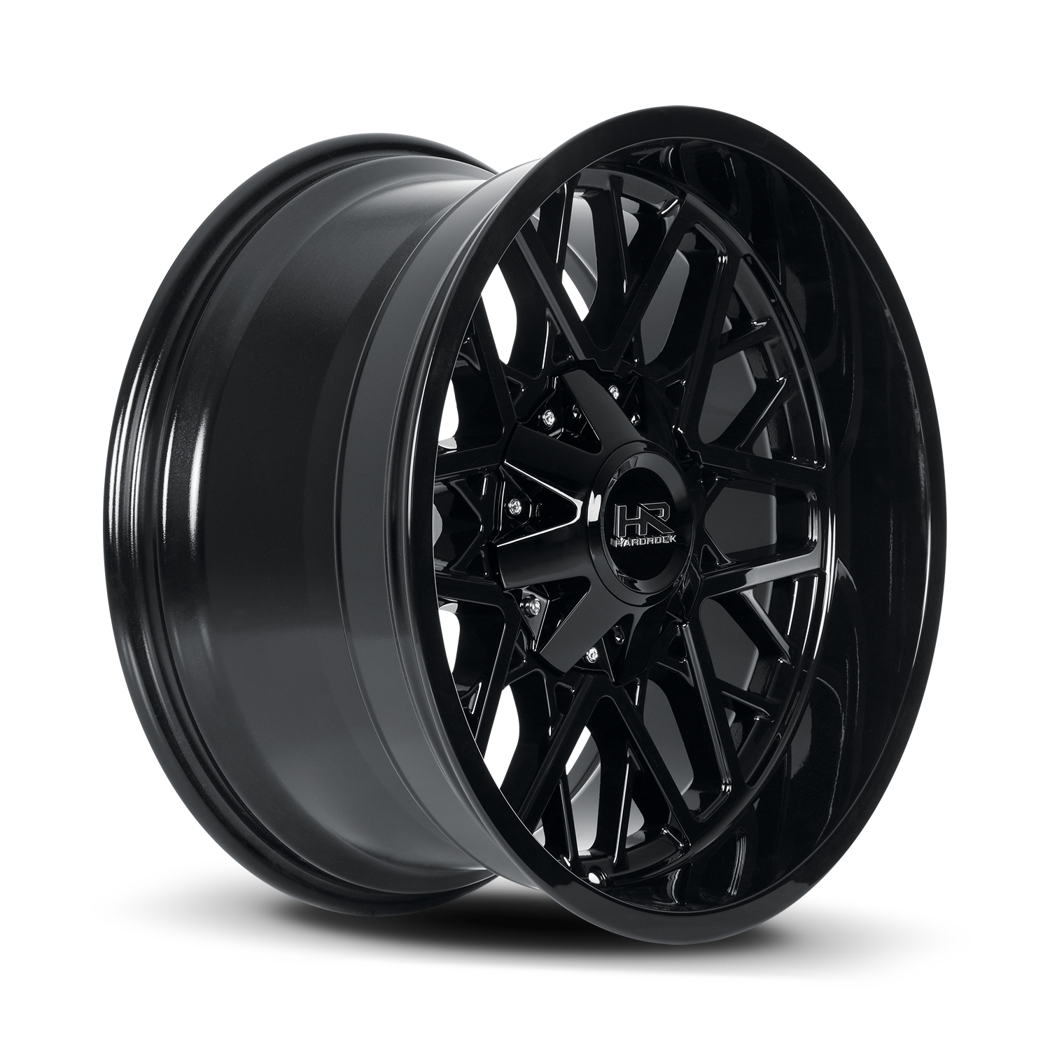 20x12 Hardrock Offroad H714 Bomber Gloss Black Wheel 6x5.5 Bolt Pattern -51mm Offset