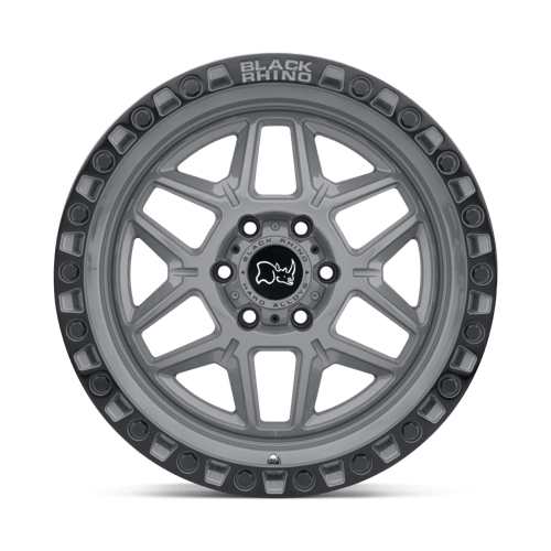17x9 black rhino hard alloys kls kelso battleship gray w black ring wheel 6x5.5 bolt pattern 0mm offset