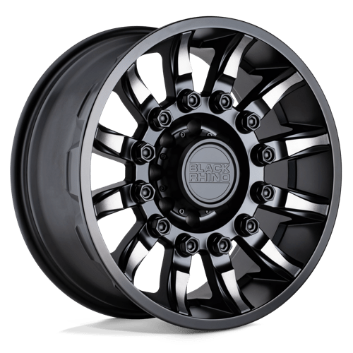 18x9 black rhino hard alloys msn mission matte black w machined tint wheel 6x5.5 bolt pattern 18mm offset