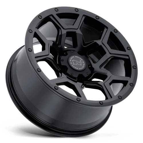 18x9 5 black rhino hard alloys vrl overland matte black wheel 6x5.5 bolt pattern 18mm offset