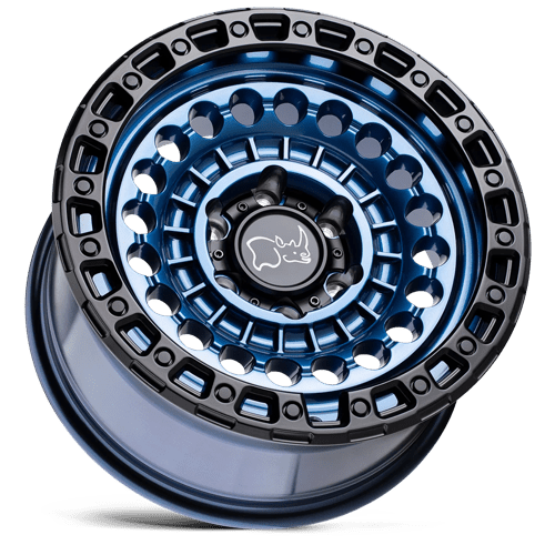 17x8 5 black rhino hard alloys stn sentinel cobalt blue w black ring wheel 6x5.5 bolt pattern 10mm offset