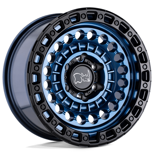 17x8 5 black rhino hard alloys stn sentinel cobalt blue w black ring wheel 6x5.5 bolt pattern 10mm offset