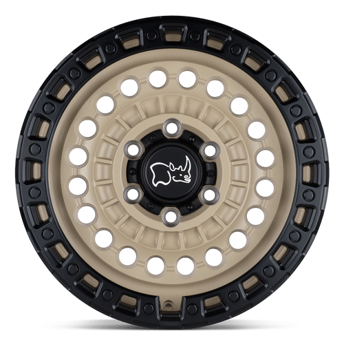 17x8 5 black rhino hard alloys stn sentinel desert sand w black ring wheel 6x5.5 bolt pattern 10mm offset