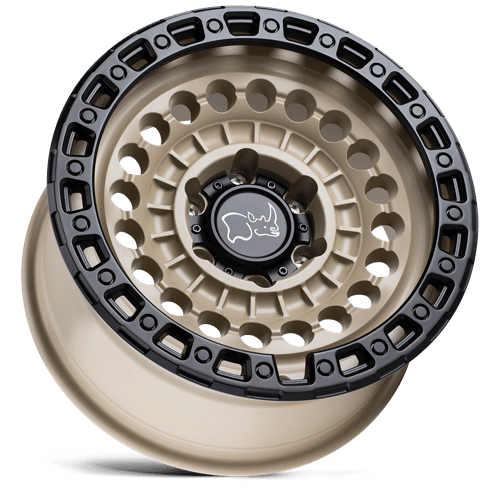 17x8 5 black rhino hard alloys stn sentinel desert sand w black ring wheel 6x5.5 bolt pattern 10mm offset