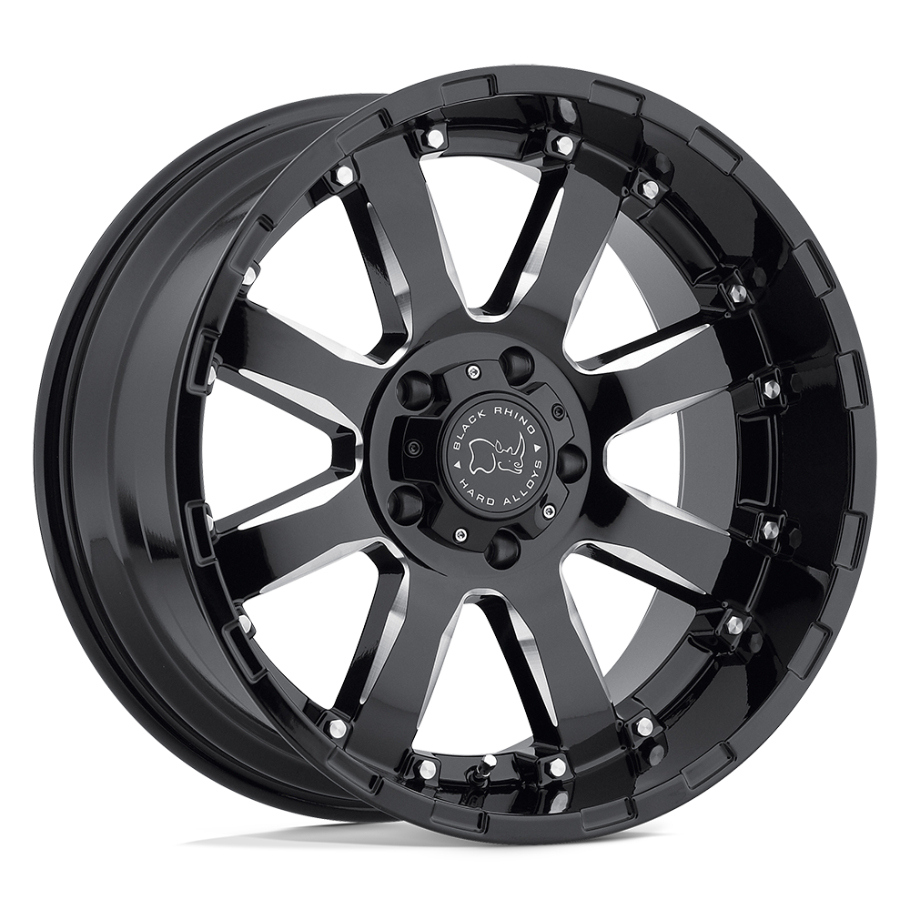 17x9 Black Rhino SRA Sierra Black Milled Wheel 6x5.5 Bolt Pattern -12 Offset
