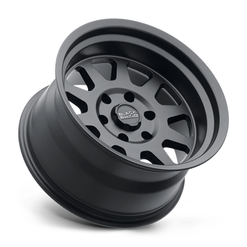 16x8 black rhino hard alloys sdm stadium matte black wheel 6x5.5 bolt pattern 10mm offset