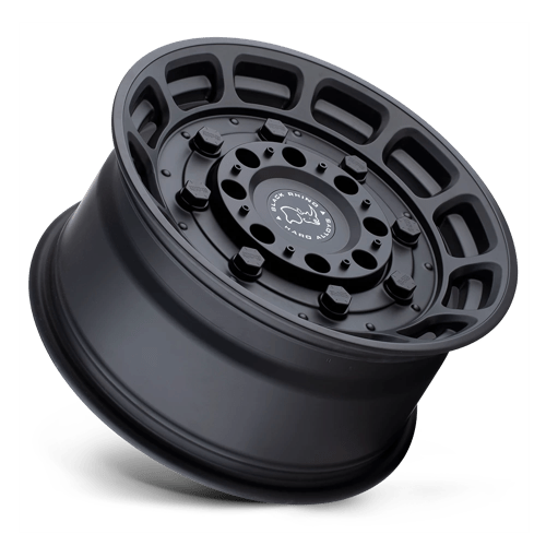 17x8 5 black rhino hard alloys whg warthog matte black wheel 6x5.5 bolt pattern 18mm offset